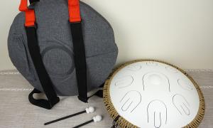 Ensemble tongue drum +sac+ maillets (blanc)